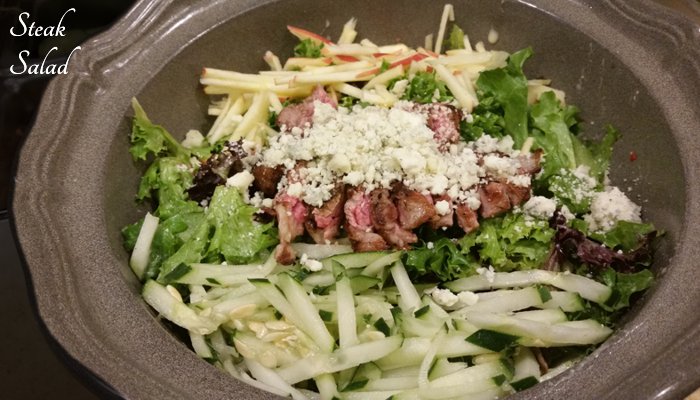 Sisters Steak Salad on Restaurant Menu at Three Sisters Tavern and Grill