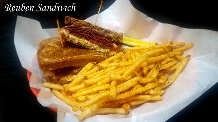 Reuben Sandwich on Restaurant Menu at Three Sisters Tavern and Grill